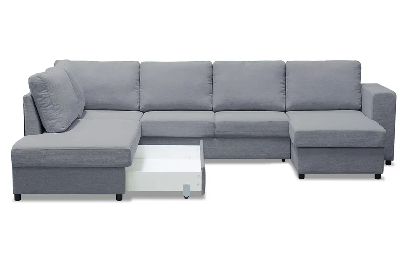 Verona U-Sovesofa Venstre - Lysegrå - Møbler - Sofaer - Sovesofaer