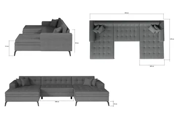 Vertizo Hjørnesofa - Turkis - Møbler - Sofaer - Sovesofaer
