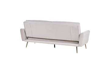 Vettre 3-personers Rektangulær Sovesofa 110x180 cm i Fløjl - Beige - Møbler - Sofaer - Sovesofaer