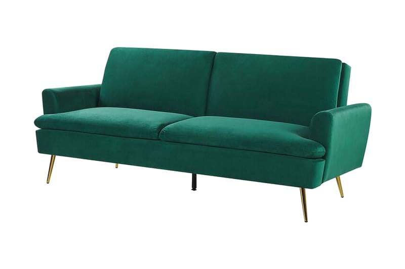 Vettre 3-Pers. Sovesofa - Velour/Mørkegrøn - Sovesofaer - 3 personers sovesofa