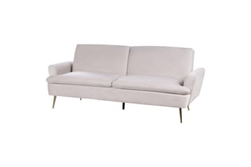 Vettre 3-personers Rektangulær Sovesofa 110x180 cm i Fløjl - Beige - Møbler - Sofaer - Sovesofaer