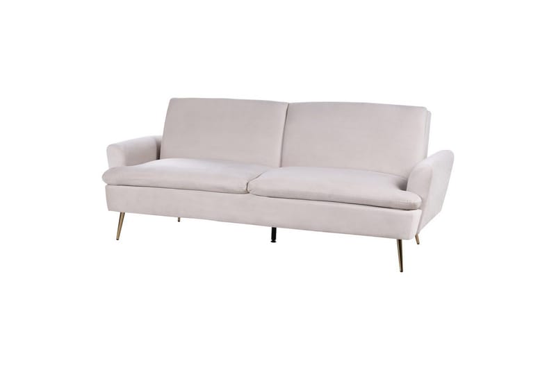 Vettre 3-personers Rektangulær Sovesofa 110x180 cm i Fløjl - Beige - Møbler - Sofaer - Sovesofaer