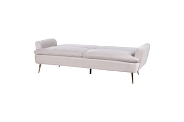 Vettre 3-personers Rektangulær Sovesofa 110x180 cm i Fløjl - Beige - Møbler - Sofaer - Sovesofaer
