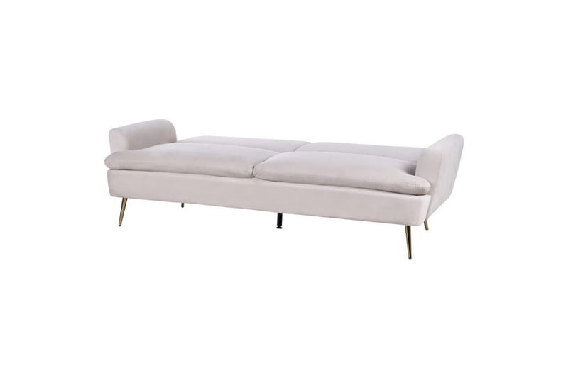 Vettre 3-personers Rektangulær Sovesofa 110x180 cm i Fløjl - Beige - Møbler - Sofaer - Sovesofaer