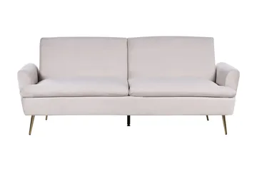 Vettre 3-personers Rektangulær Sovesofa 110x180 cm i Fløjl - Beige - Møbler - Sofaer - Sovesofaer
