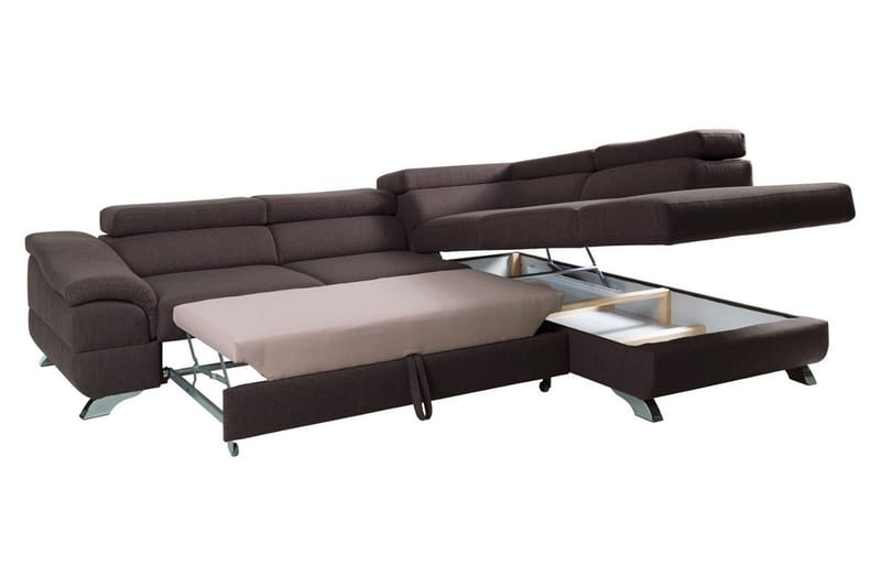 View Sovesofa 3-pers med Chaiselong Venstre - Lysegrå - Møbler - Sofaer - Sovesofaer