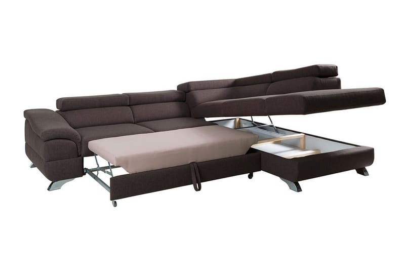 View Sovesofa 3-pers med Chaiselong Venstre - Lysegrå - Møbler - Sofaer - Sovesofaer