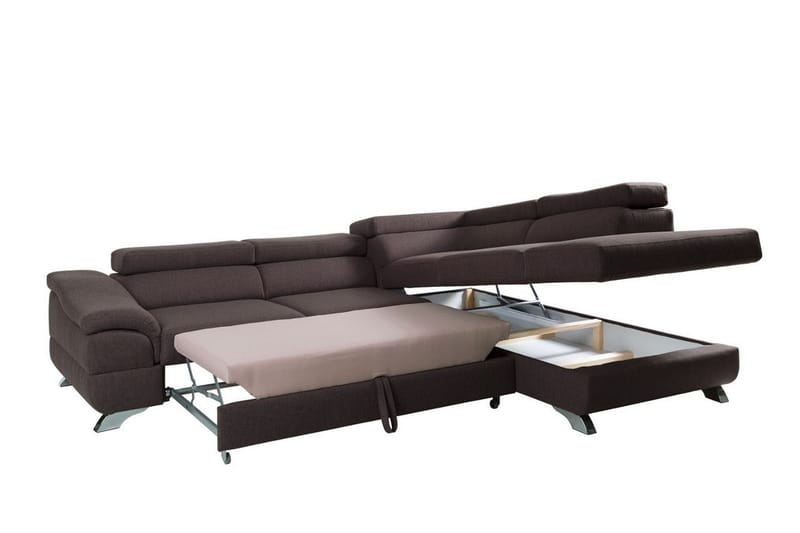 View Sovesofa 3-pers med Chaiselong Venstre - Lysegrå - Møbler - Sofaer - Sovesofaer