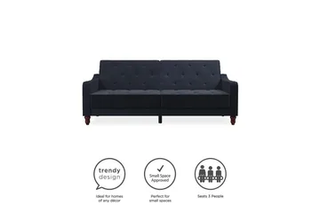 Vintage Tuftet 2-personers Sovesofa Marineblå - Novogratz - Møbler - Sofaer - Sovesofaer