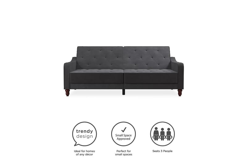 Vintage Tuftet 2-personers Sovesofa Grå - Novogratz - Møbler - Sofaer - Sovesofaer