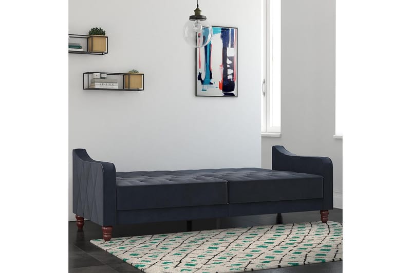 Vintage Tuftet 2-personers Sovesofa Marineblå - Novogratz - Møbler - Sofaer - Sovesofaer