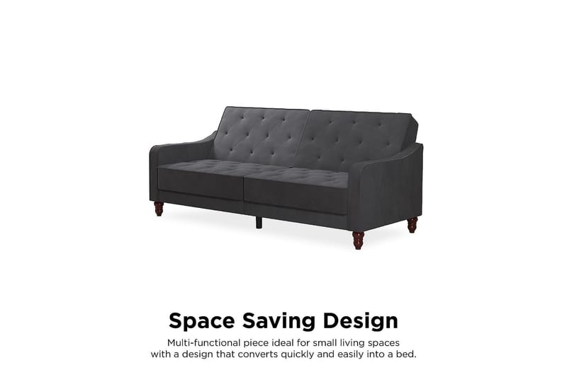 Vintage Tuftet 2-personers Sovesofa Grå - Novogratz - Møbler - Sofaer - Sovesofaer