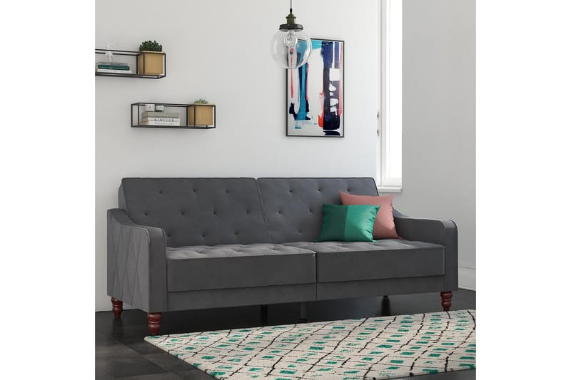 Vintage Tuftet 2-personers Sovesofa Grå - Novogratz - Møbler - Sofaer - Sovesofaer