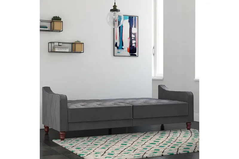 Vintage Tuftet 2-personers Sovesofa Grå - Novogratz - Møbler - Sofaer - Sovesofaer