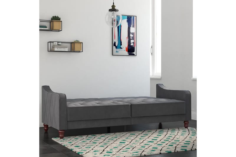 Vintage Tuftet 2-personers Sovesofa Grå - Novogratz - Møbler - Sofaer - Sovesofaer