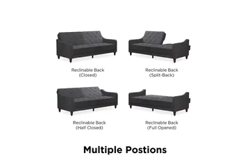 Vintage Tuftet 2-personers Sovesofa Grå - Novogratz - Møbler - Sofaer - Sovesofaer