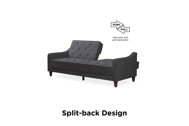 Vintage Tuftet 2-personers Sovesofa Grå - Novogratz - Møbler - Sofaer - Sovesofaer