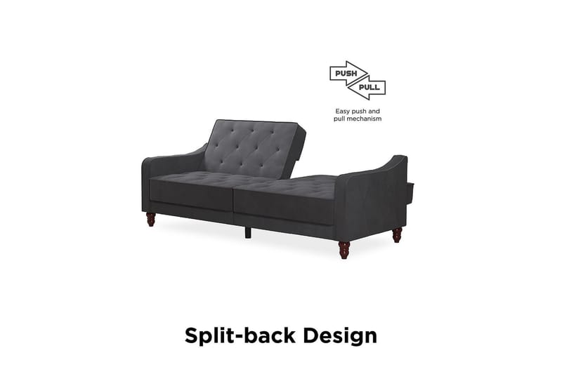 Vintage Tuftet 2-personers Sovesofa Grå - Novogratz - Møbler - Sofaer - Sovesofaer