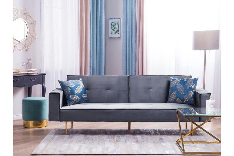 Visnes sovesofa 218 cm - Grå - Møbler - Sofaer - Sovesofaer