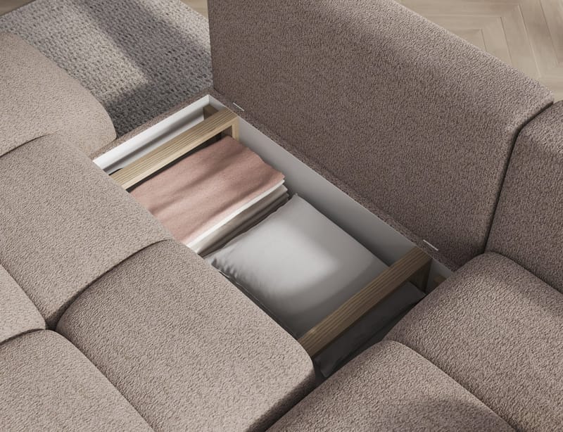 Vittario 3-personers Bubblig sovesofa med divan og opbevaring højre - Royal 18 - Møbler - Sofaer - Sovesofaer