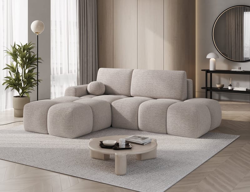 Vittario 3-personers boblende sovesofa med divan og opbevaring, venstre - Royal 18 - Møbler - Sofaer - Sovesofaer