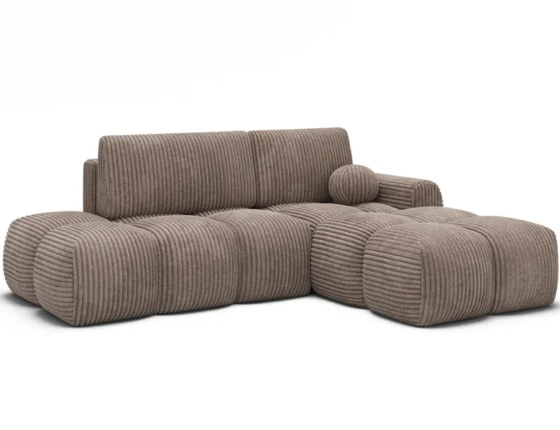 Vittario 3-personers Bubblig sovesofa med divan og opbevaring højre, Modullo 20