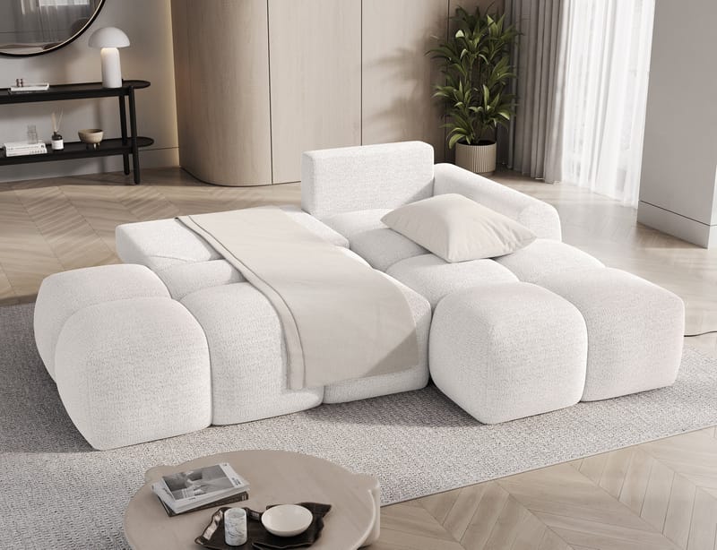 Vittario 3-personers Bubblig sovesofa med divan og opbevaring højre - Royal 01 - Møbler - Sofaer - Sovesofaer