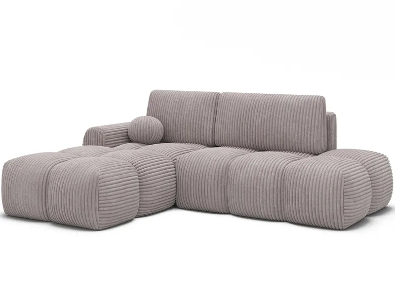 Vittario 3-personers boblende sovesofa med divan og opbevaring, venstre, Modullo 03