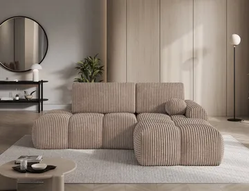 Vittario 3-personers Bubblig sovesofa med divan og opbevaring højre - Modullo 20 - Møbler - Sofaer - Sovesofaer
