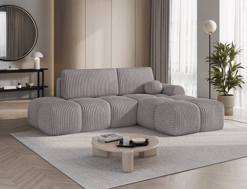 Vittario 3-personers Bubblig sovesofa med divan og opbevaring højre - Modullo 03 - Møbler - Sofaer - Sovesofaer