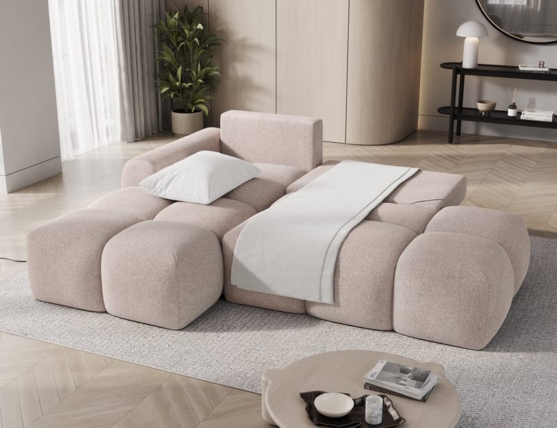 Vittario 3-personers boblende sovesofa med divan og opbevaring, venstre - Xillar 20 - Møbler - Sofaer - Sovesofaer