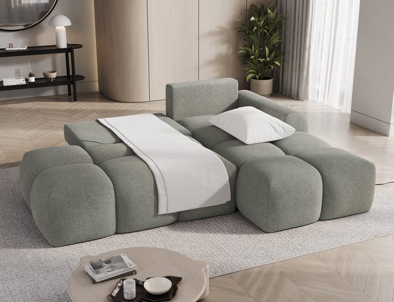 Vittario 3-personers Bubblig sovesofa med divan og opbevaring højre - Xillar 100 - Møbler - Sofaer - Sovesofaer