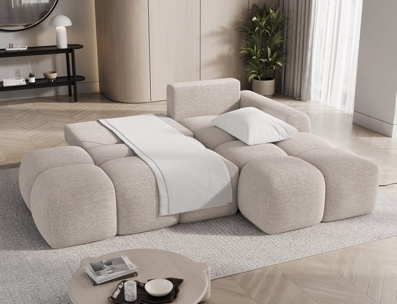 Vittario 3-personers Bubblig sovesofa med divan og opbevaring højre - Royal 18 - Møbler - Sofaer - Sovesofaer