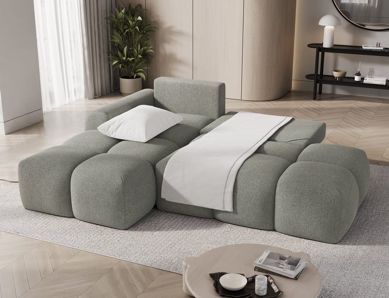 Vittario 3-personers boblende sovesofa med divan og opbevaring, venstre - Xillar 100 - Møbler - Sofaer - Sovesofaer