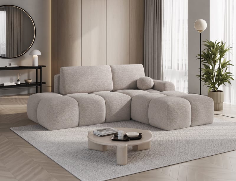 Vittario 3-personers Bubblig sovesofa med divan og opbevaring højre - Royal 18 - Møbler - Sofaer - Sovesofaer