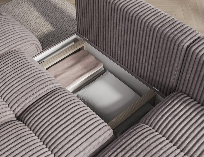 Vittario 3-personers Bubblig sovesofa med divan og opbevaring højre - Modullo 03 - Møbler - Sofaer - Sovesofaer