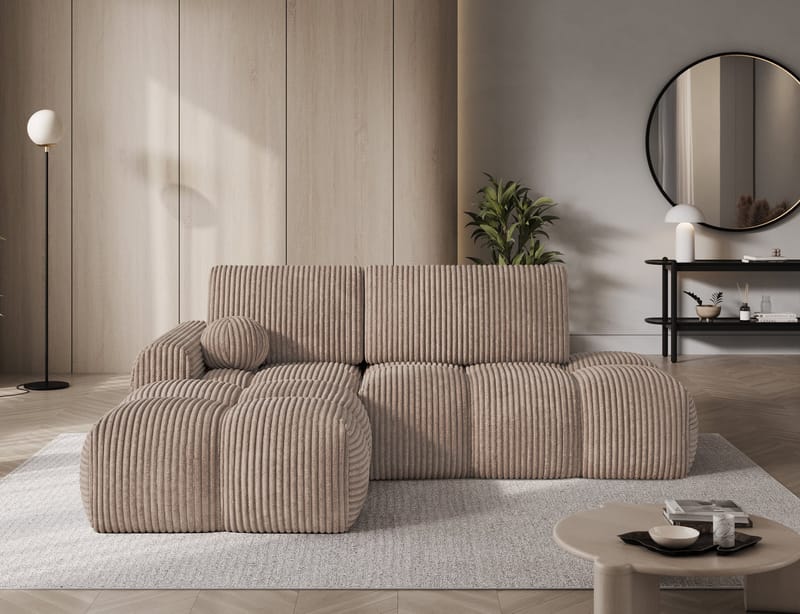 Vittario 3-personers boblende sovesofa med divan og opbevaring, venstre - Modullo 20 - Møbler - Sofaer - Sovesofaer