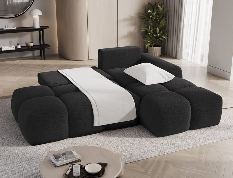 Vittario 3-personers Bubblig sovesofa med divan og opbevaring højre - Royal 05 - Møbler - Sofaer - Sovesofaer