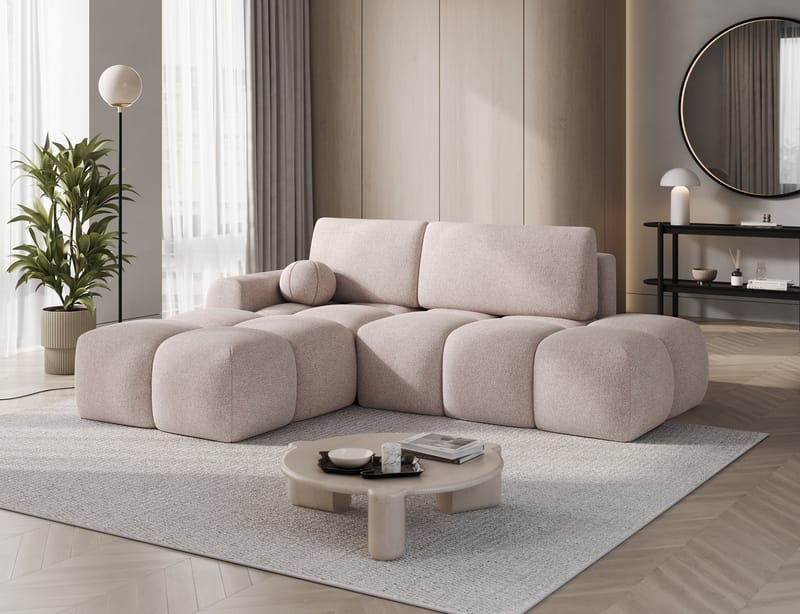 Vittario 3-personers boblende sovesofa med divan og opbevaring, venstre - Xillar 20 - Møbler - Sofaer - Sovesofaer