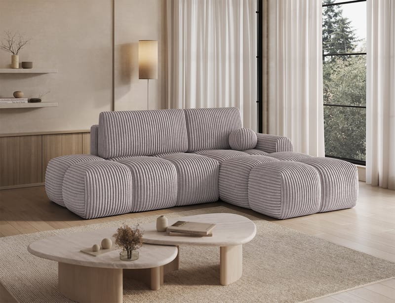 Vittario 3-personers Bubblig sovesofa med divan og opbevaring højre - Modullo 03 - Møbler - Sofaer - Sovesofaer