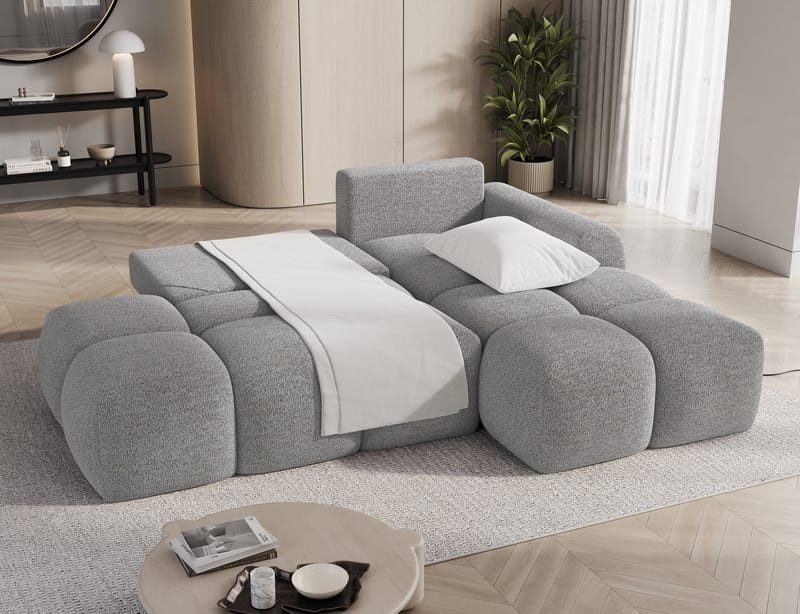 Vittario 3-personers Bubblig sovesofa med divan og opbevaring højre - Royal 04 - Møbler - Sofaer - Sovesofaer