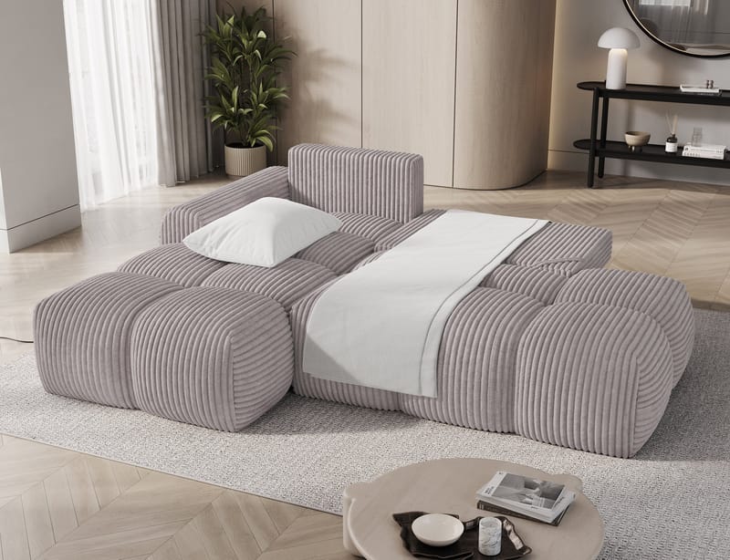 Vittario 3-personers boblende sovesofa med divan og opbevaring, venstre - Modullo 03 - Møbler - Sofaer - Sovesofaer