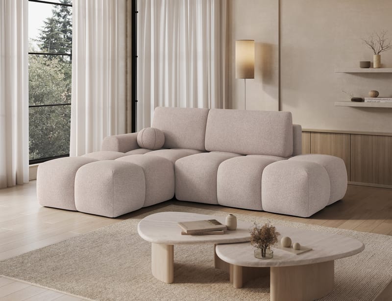 Vittario 3-personers boblende sovesofa med divan og opbevaring, venstre - Xillar 20 - Møbler - Sofaer - Sovesofaer