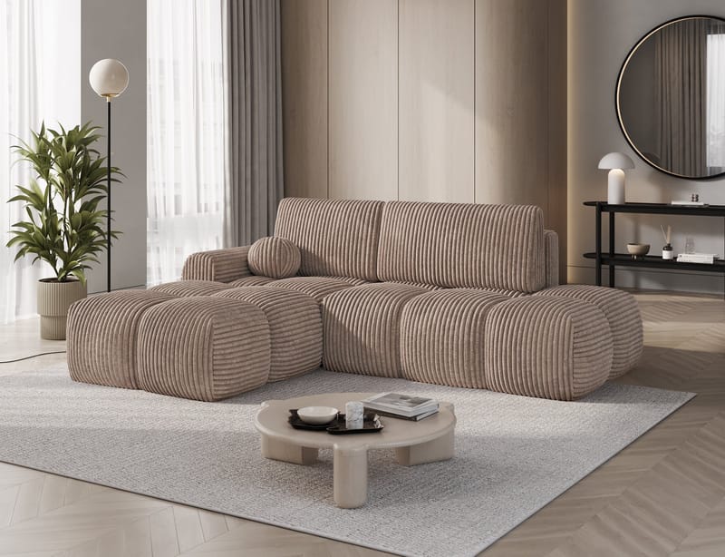 Vittario 3-personers boblende sovesofa med divan og opbevaring, venstre - Modullo 20 - Møbler - Sofaer - Sovesofaer