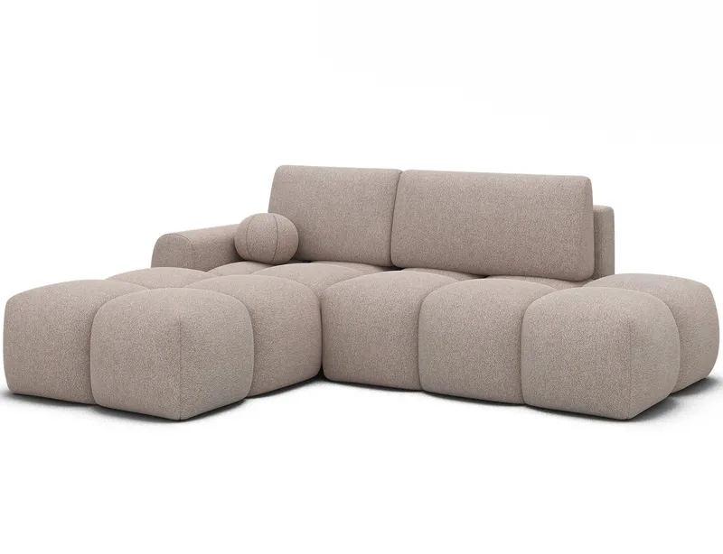 Vittario 3-personers boblende sovesofa med divan og opbevaring, venstre, Xillar 20