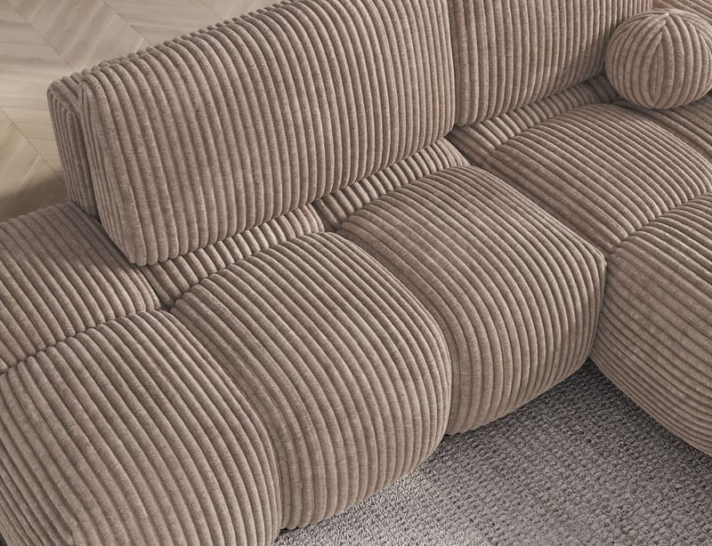 Vittario 3-personers Bubblig sovesofa med divan og opbevaring højre - Modullo 20 - Møbler - Sofaer - Sovesofaer