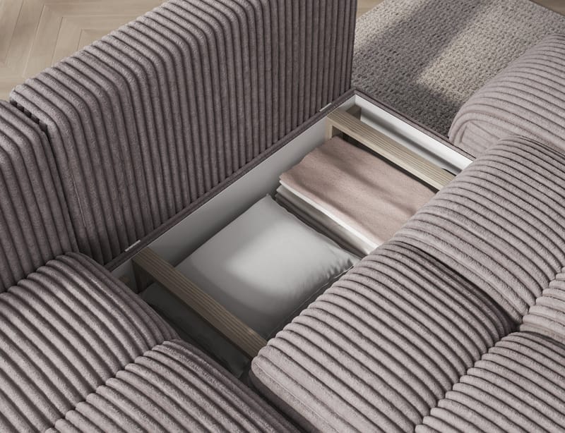 Vittario 3-personers boblende sovesofa med divan og opbevaring, venstre - Modullo 03 - Møbler - Sofaer - Sovesofaer