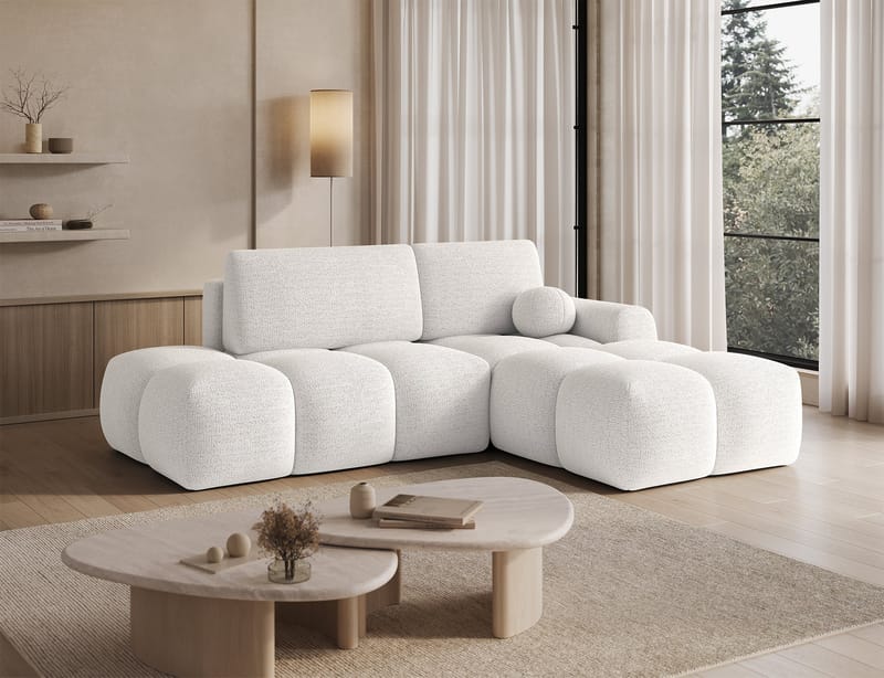 Vittario 3-personers Bubblig sovesofa med divan og opbevaring højre - Royal 01 - Møbler - Sofaer - Sovesofaer