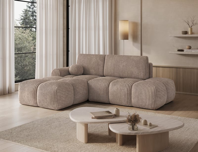 Vittario 3-personers boblende sovesofa med divan og opbevaring, venstre - Modullo 20 - Møbler - Sofaer - Sovesofaer