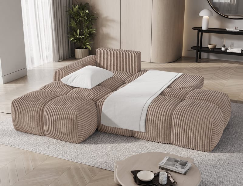 Vittario 3-personers boblende sovesofa med divan og opbevaring, venstre - Modullo 20 - Møbler - Sofaer - Sovesofaer